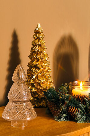 Yeni Yıl Ağacı Dekoratif Obje Gold 31 Cm