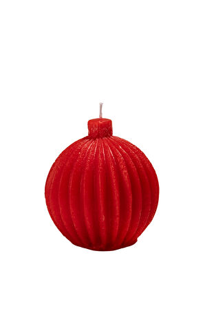 Yılbaşı Süs Mum 10 Cm Kırmızı