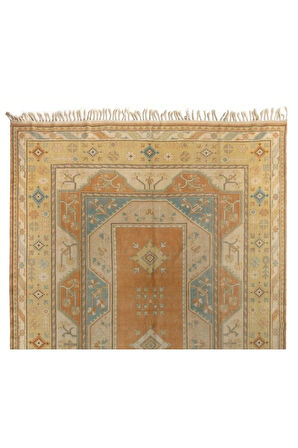 293x412 cm Eski Muğla Milas Halı, Yumuşak Toprak Renkleri, %100 Yün El Dokuma Halı