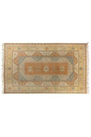 293x412 cm Eski Muğla Milas Halı, Yumuşak Toprak Renkleri, %100 Yün El Dokuma Halı