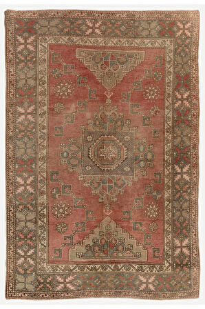 158x220 cm Eski Bergama Halısı, Türünün Tek örneği Yün Halı