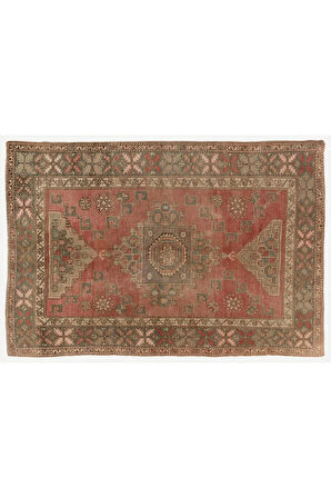 158x220 cm Eski Bergama Halısı, Türünün Tek örneği Yün Halı