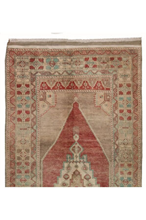 147x297 cm 1960'lı yıllardan kalma, Kabile Stili El Düğümlü Eski Halı