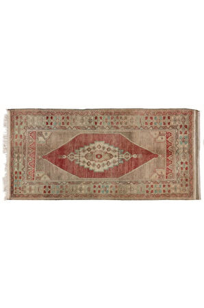 147x297 cm 1960'lı yıllardan kalma, Kabile Stili El Düğümlü Eski Halı