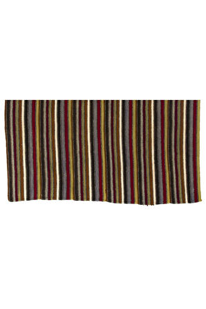 168x178 cm Eski El Dokuması Kilim, Benzersiz Düz Dokuma Çok Renkli ve Çizgi Desenli Kilim