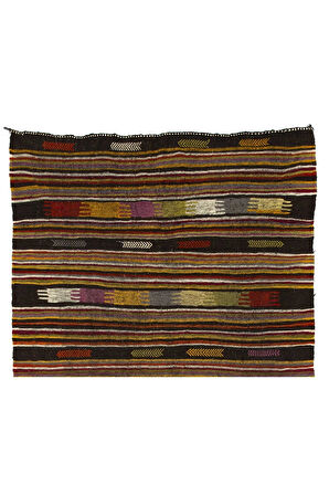 170x276 cm Geleneksel Eski El Dokuması Kilim, 1970'lerden Kilim