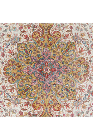 220x335 Cm 100% Ipek Eski Muhteşem El Yapımı Kayseri Halısı