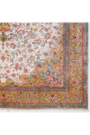 220x335 Cm 100% Ipek Eski Muhteşem El Yapımı Kayseri Halısı