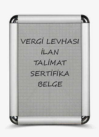 ALÜMİNYUM ÇERÇEVE PARLAK RONDO KÖŞE - A4 BOYUT