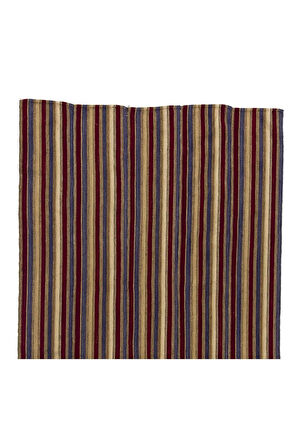 136x263 cm Çizgili Eski Kilim, Düz Dokuma Dekoratif Halı