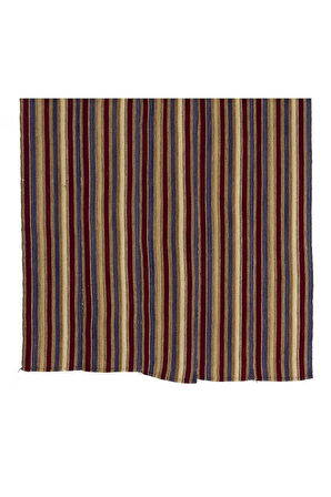 136x263 cm Çizgili Eski Kilim, Düz Dokuma Dekoratif Halı