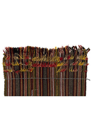 110x140 cm Dekoratif Eski Kilim. Düz Dokuma Zemin Kaplaması veya Duvar Askısı