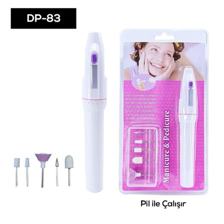 Evimdeyokyok DP-83 Pilli Manikür ve Pedikür Seti Rotary Cihazı 5 Uçlu