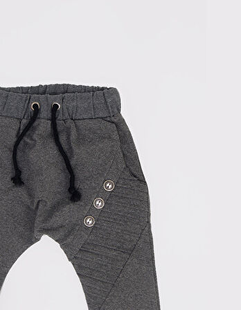 Çocuk Unisex Düğme Detaylı Konforlu Eşofman Altı_RG1144