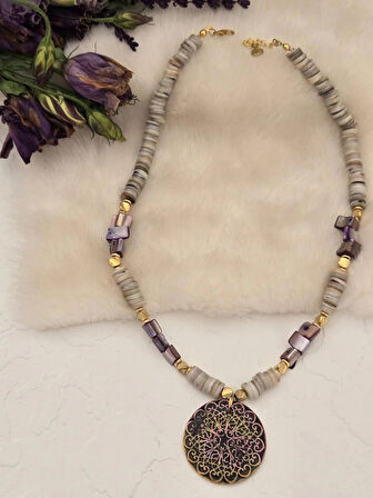 Purple Mandala Necklace