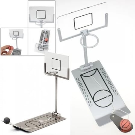 Evimdeyokyok Kutu Oyunları Masaüstü Metal Basketbol Oyunu Katlanabilir 21x25.5 cm