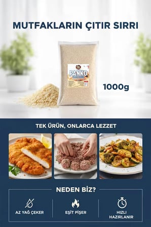 Panko Ekmek Kırıntısı 1000 gr Panko Bread Crumbs