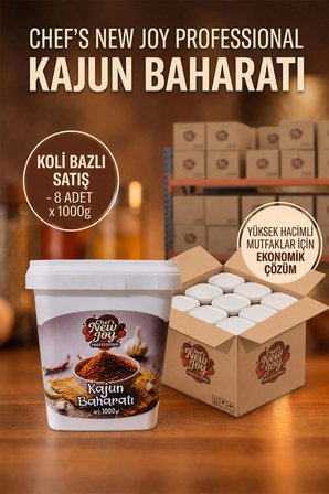 Kajun Baharatı 1000 G x 8 Adet - 1 Koli (Koli Bazlı Avantaj Paketi)