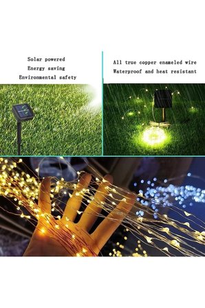 Evimdeyokyok Güneş Enerjili Aydınlatma 200 LED Günışığı 20 Metre