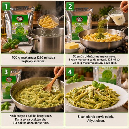 3’lü Gurme Makarna Sosu Seti - Mac Cheese + Alfredo + Pesto (3 x 1000g)