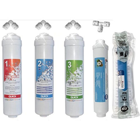 Mitsu Kapalı Kasa Su Arıtma Cihazına Uygun King Membranlı 5'li Filtre Takım Seti