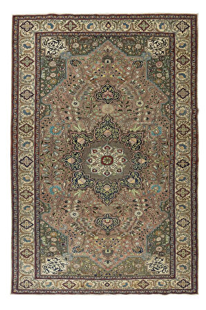 200x300 cm El Yapımı Modern Kayseri Halısı, Dekoratif Madalyon Tasarımlı Halı, %100 Yün