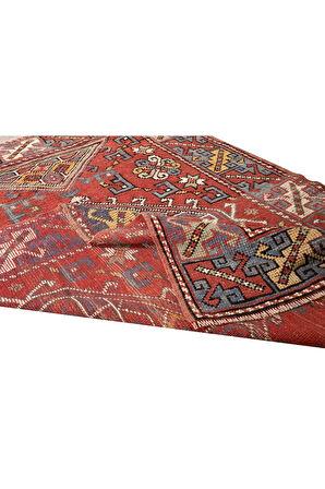 117x173 cm Ev ve Ofis Dekoru için Eski El Yapımı Yünlü Halısı