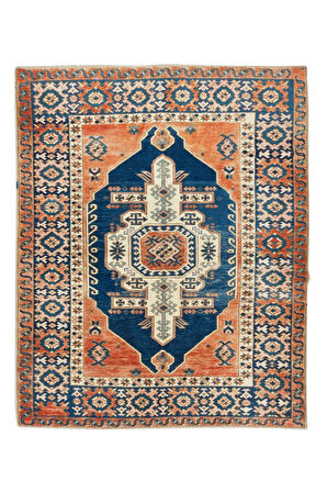 178x230 cm El Yapımı Halı, Modern Geometrik Desenli Halı, %100 Yün