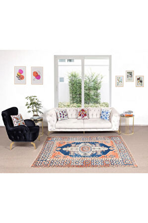 178x230 cm El Yapımı Halı, Modern Geometrik Desenli Halı, %100 Yün