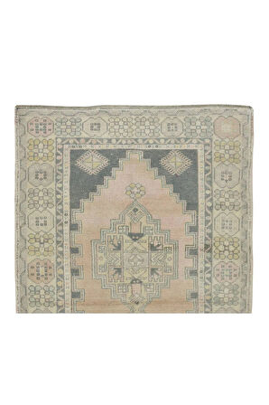 118x211 cm Geleneksel El Yapımı Yünlü Halı, 1950 civarı