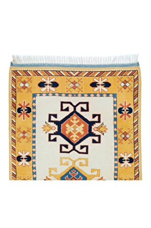 116x185 cm Geometrik Desenli El Yapımı Çağdaş Halı, %100 Yün, Modern Halı