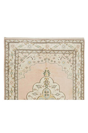 170x250 cm Madalyon Desenli El Düğümlü Halı, %100 Yün, El yapımı Halı
