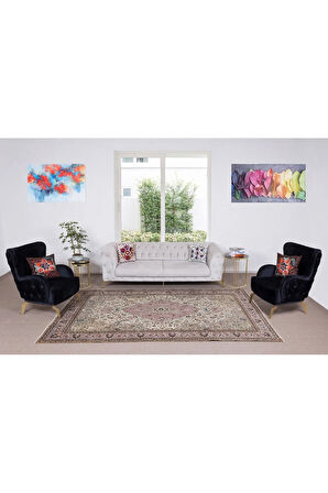 193x315 Cm Eski El Yapımı Türk Yünü Alan Halısı, Yünlü Dekoratif Halı, Modern Oturma Odası Halısı