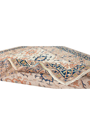 158x208 cm Çağdaş El Yapımı Alan Halısı. %100 Yün, Doğal Boyalı, Modern Geometrik Desen Halı