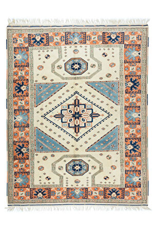 247x308 cm El Yapımı Alan Halısı, Modern Geometrik Halı, %100 Yün