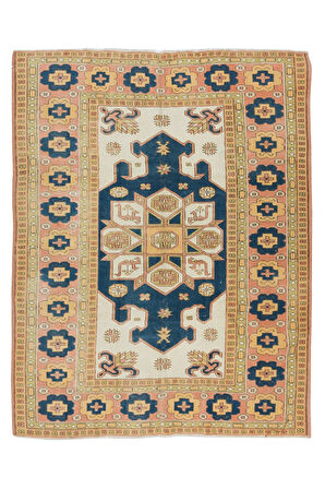 185x250 cm Oturma Odası Dekoru için El Yapımı Alan Halısı, %100 Yün, Modern Geometrik Desenli Halı