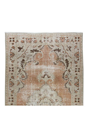 150x282 cm Eski El Yapımı Türk Yün Madalyon Tasarımlı Alan Halısı