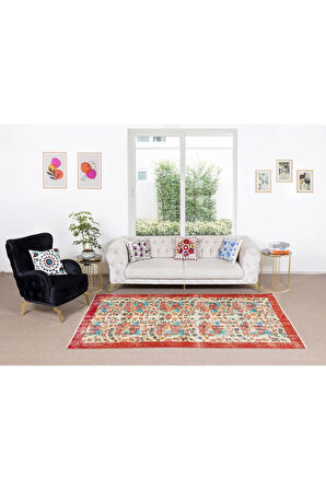 157x268 cm Otantik Çiçek Desenli Eski El Düğümlü Halı, Ofis ve Ev Dekorasyonu için Halı