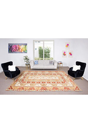 239x357 cm Benzersiz El Yapımı Alan Halısı, Modern El Düğümlü Halı, %100 Yün