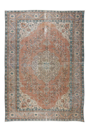 235x325 cm Türünün Tek örneği Eski Halı, Geleneksel El Yapımı Alan Halısı