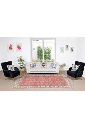 172x295 cm Çiçek Desenli Eski El Düğümlü Anadolu Yün Yer Halısı, Ofis ve Ev Dekorasyonu için halı