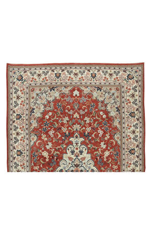 195x315 cm Madalyon Tasarımlı, Eski El Yapımı Halı, El Düğümlü Halı
