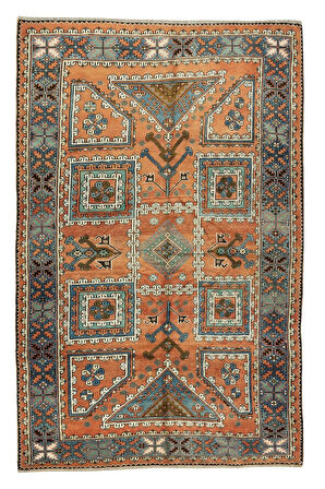 172x270 cm Antika Bergama Halısı, Eski El Dokuması Halı, Muhteşem Halı