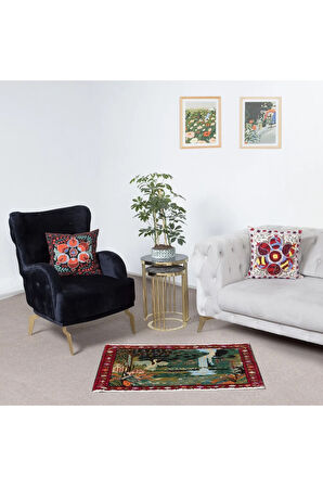47x81 cm Dekoratif El Yapımı Duvar Askısı, Eski Halı