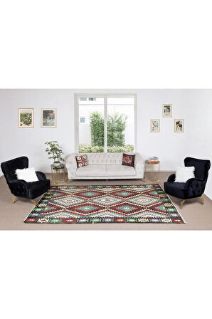 197x320 cm Eski El Dokuma Kilim, Düz Dokuma Kilim Halı. Oturma odası kilimi
