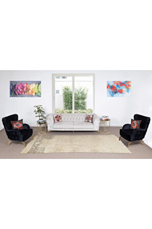 143x350 cm Koridor Dekoru için Eski Güneşte Soldurulmuş El Düğümlü Türk Uşak Yolluk Halı