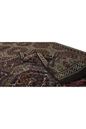 166x313 cm Benzersiz Eski Dekoratif El Dokuması Cicim Kilim. %100 Yün. Jijim Kilim