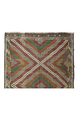 178x280 cm Eski Dekoratif El Dokuması Cicim Kilim. %100 Yün. Jijim Kilim Halı