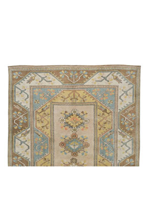 200x291 Cm Türk Milas Halısı, Modern Geometrik Desenli El Düğümlü Yün Halı