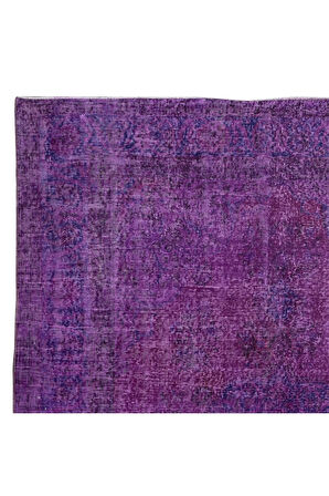 210x310 cm Mor El dokuması Halı, El Düğümlü Alan Halısı, Eski Türk Halısı